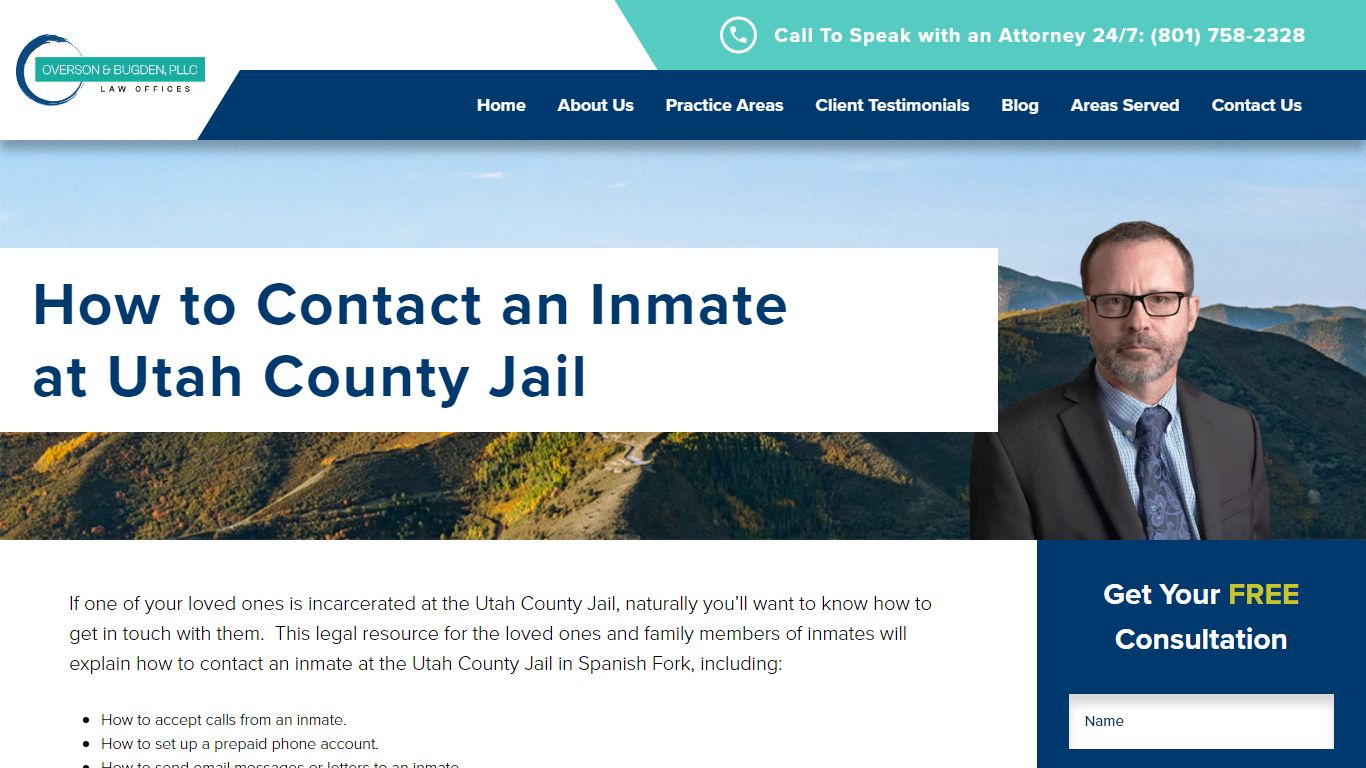 How to Contact an Inmate at Utah County Jail